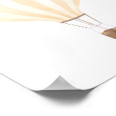 Geel Poster met Heete Luchtballon voor Kinderkamer (Hoek)