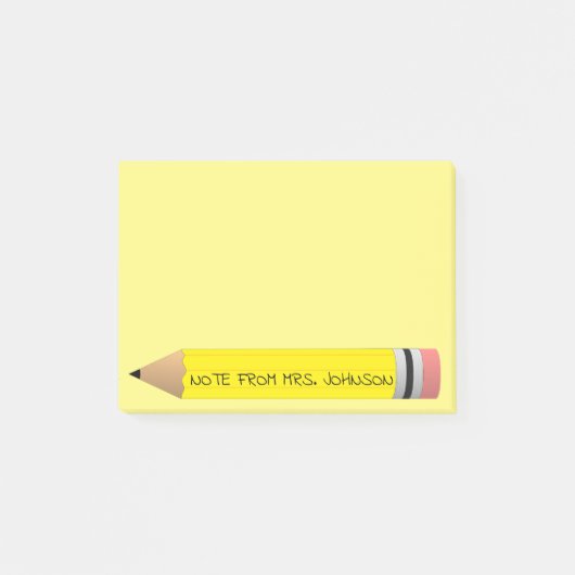 Geel potlood post-it® notes (Voorkant)