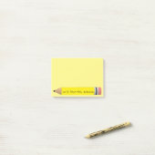 Geel potlood post-it® notes (Op bureau)