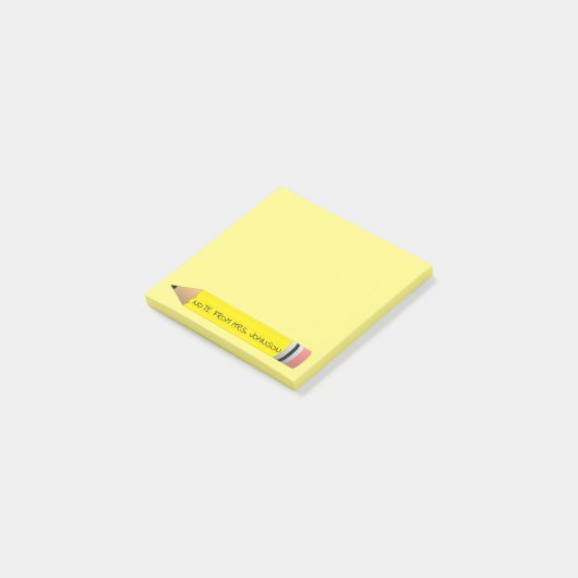 Geel potlood post-it® notes (Schuin)