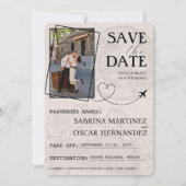 Geel Puerta Vallarta paspoort Bewaar de datum Save The Date (Achterkant)
