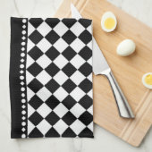 Geel puntenbord theedoek (Quarter Fold)