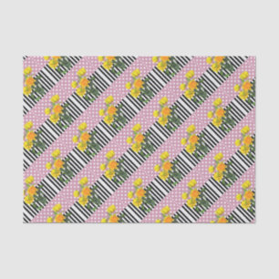 geel puntpatroon met tulp tissuepapier
