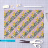 geel puntpatroon met tulp tissuepapier (Craft)