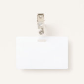 Geel PVC Naam Badge met Clip Lanyard of Reel (Achterkant met clip)