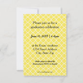 Geel Quatrefoil - 3x5 Afstuderen aankondiging (Achterkant)