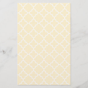 Geel Quatrefoil Patroon Briefpapier