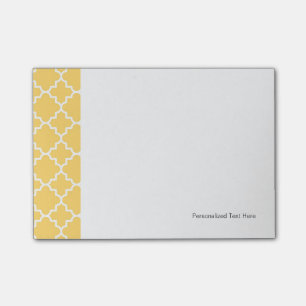 Geel Quatrefoil Patroon Post-it® Notes