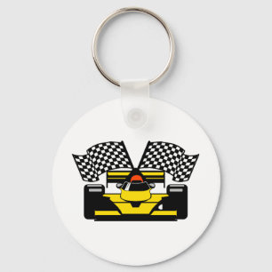 GEEL RACCAR SLEUTELHANGER