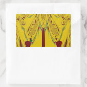 Geel Rechthoekige Sticker (Tas)