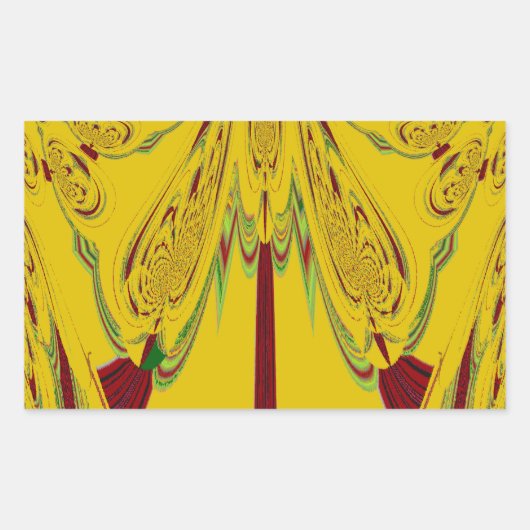 Geel Rechthoekige Sticker (Voorkant)