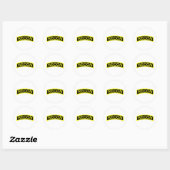 Geel Recon tabblad Ronde Sticker (Vel)