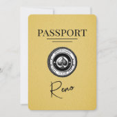 Geel Reno Paspoort Bewaar de datum Save The Date (Voorkant)