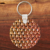 Geel Rhinestone, gele diamanten, gemstone Sleutelhanger (Voorkant)