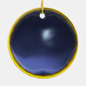 GEEL RODE BLAUWE GEMSTONE MON KERAMISCH ORNAMENT (Achterkant)
