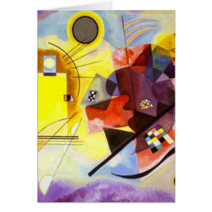 Geel rood blauw Abstract schilderen Kandinsky