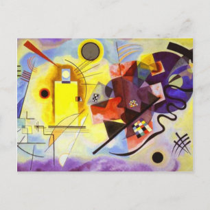 Geel rood blauw Abstract schilderen Kandinsky Briefkaart