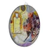 Geel rood blauw Abstract schilderen Kandinsky Dartbord (Voorkant Links)