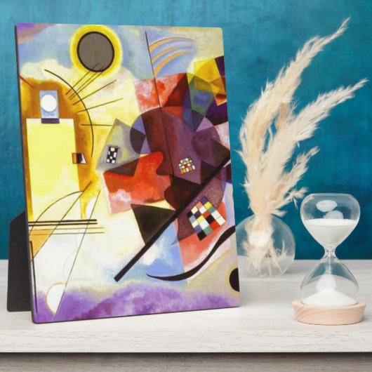 Geel rood blauw Abstract schilderen Kandinsky Fotoplaat (Zijkant)