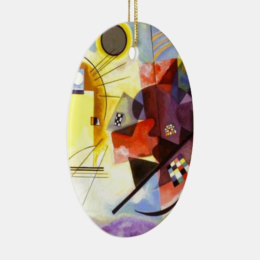 Geel rood blauw Abstract schilderen Kandinsky Keramisch Ornament (Rechts)