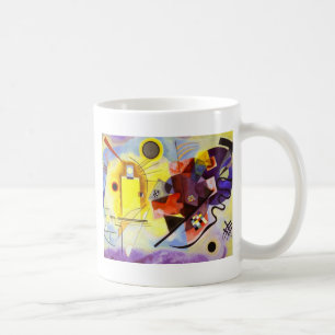 Geel rood blauw Abstract schilderen Kandinsky Koffiemok
