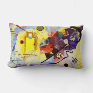 Geel rood blauw Abstract schilderen Kandinsky Kussen