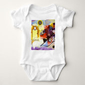 Geel rood blauw Abstract schilderen Kandinsky Romper (Voorkant)