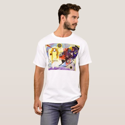 Geel rood blauw Abstract schilderen Kandinsky T-shirt (Voorkant volledig)