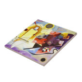 Geel rood blauw Abstract schilderen Kandinsky Tegeltje (Zijkant)