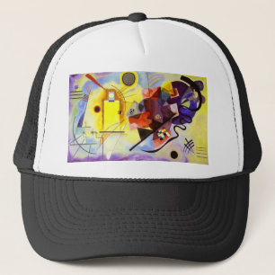 Geel rood blauw Abstract schilderen Kandinsky Trucker Pet