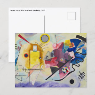 Geel, Rood, Blauw door Wassily Kandinsky Briefkaart