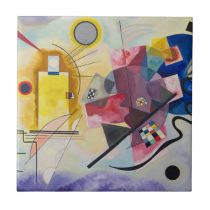 Geel, Rood, Blauw door Wassily Kandinsky Tegeltje