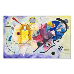 Geel-rood-blauw Kandinsky Foto Afdruk