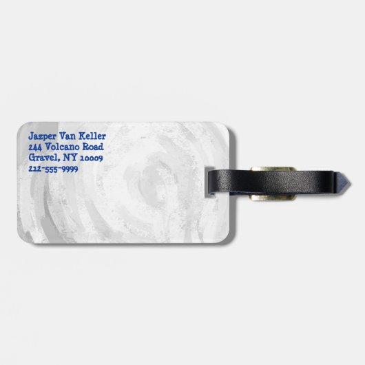 Geel rood blauw patroon met zwarte dollar bagagelabel (Achterkant horizontaal)