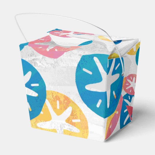 Geel rood blauw patroon met zwarte dollar bedankdoosjes (Achterkant)