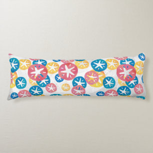 Geel rood blauw patroon met zwarte dollar lichaamskussen