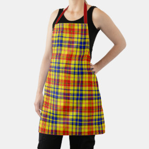 Geel Rood Blauw Plaid Tartan Design Schort