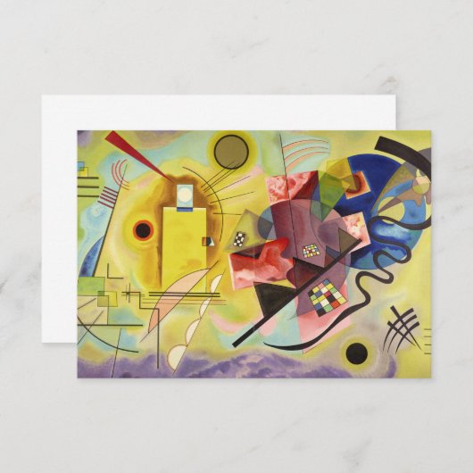 Geel-Rood-Blauw van Wassily Kandinsky Bedankkaart (Voorkant / Achterkant)