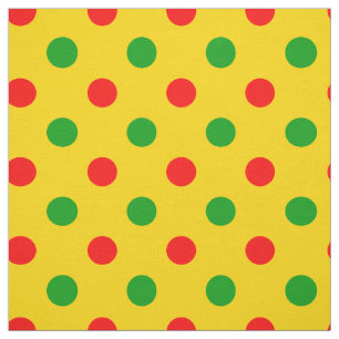 Geel Rood Groen Stippen Design Stof