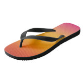 Geel Rood Roze Gradiënt Zonsondergang Kleurrijk Teenslippers (Schuin)