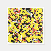 Geel Rood Zwart Grijs Camouflage Camo Feestje