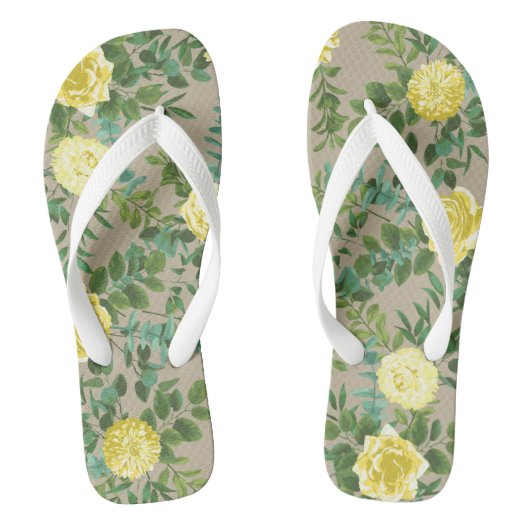 Geel  Roos Elegant Wedding Teenslippers (Voetbed)
