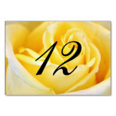 Geel Rose Trouwtafel Nummer Kaart (Voorkant)
