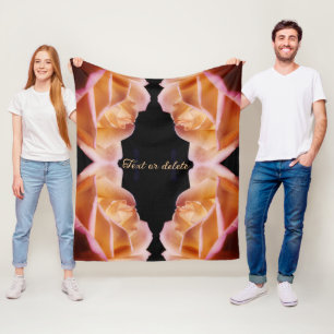 Geel Rosebud getint Abstract gepersonaliseerd Fleece Deken