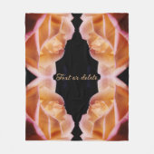 Geel Rosebud getint Abstract gepersonaliseerd Fleece Deken (Voorkant)