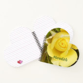 Geel Rosebud Hart Notitieboek (Binnen)