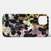 Geel roze bloempatroon digitale bloem Case-Mate iPhone case (Achterkant (horizontaal))