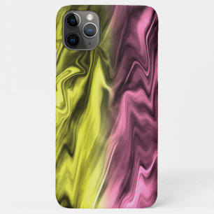 Geel roze, dubbelkleurig marmerpatroon iPhone 11 pro max hoesje