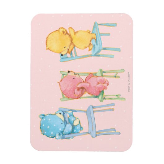 Geel, Roze, en Blauwe Beren op Voorzitters Magneet (Verticaal)