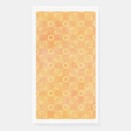 Geel, Roze en Oranje Abstract vierkant Patroon Servet